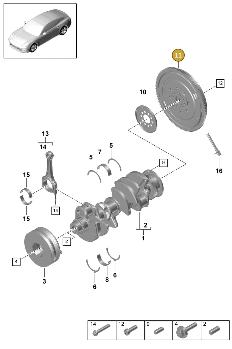 9A710526430 — Porsche Panamera (2016-2020) diagram p49102000, position 11