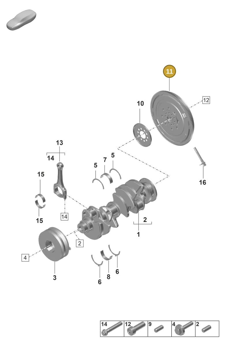 9A710526610 — Porsche Panamera (2020-2023) diagram p58102000, position 11