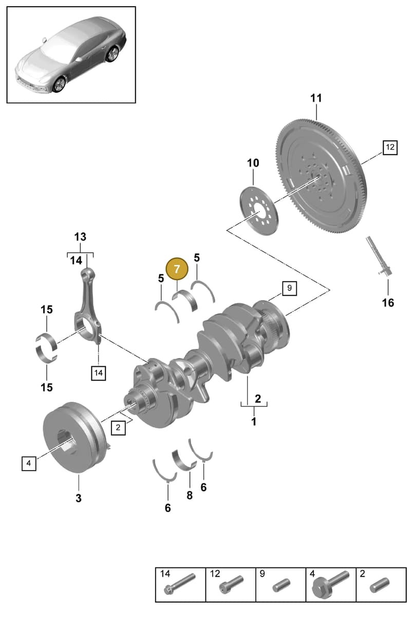 9A710556103 — Porsche Panamera (2016-2020) diagram p49102000, position 7