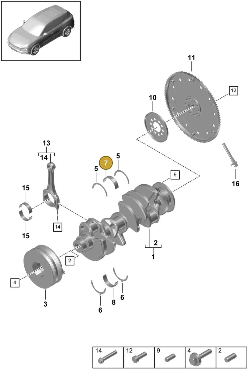 9A710556110 — Porsche Cayenne (2017-2023) diagram p51102000, position 7