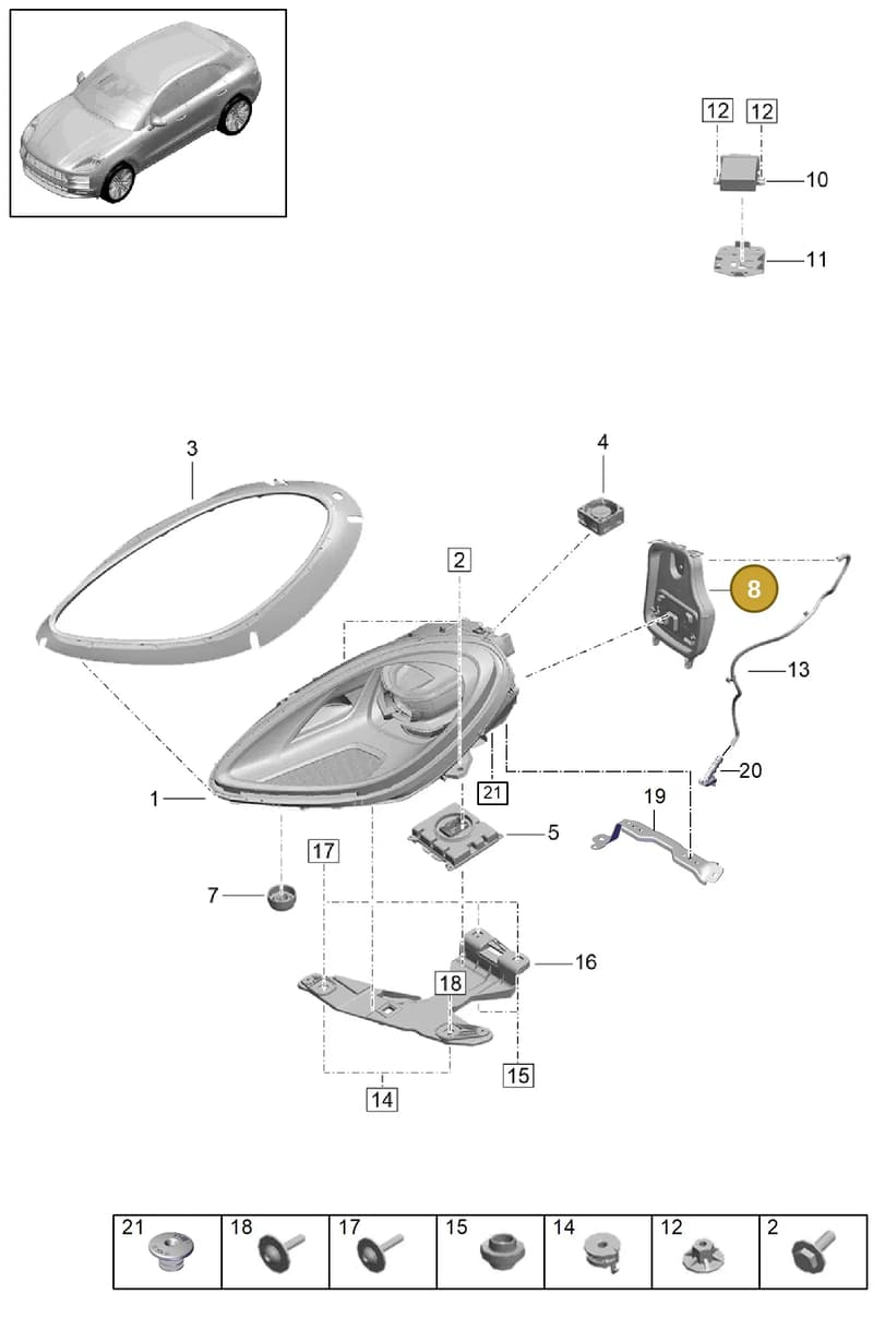 9A710559104 — Porsche Macan (2018-2022) diagram p52000001, position 8