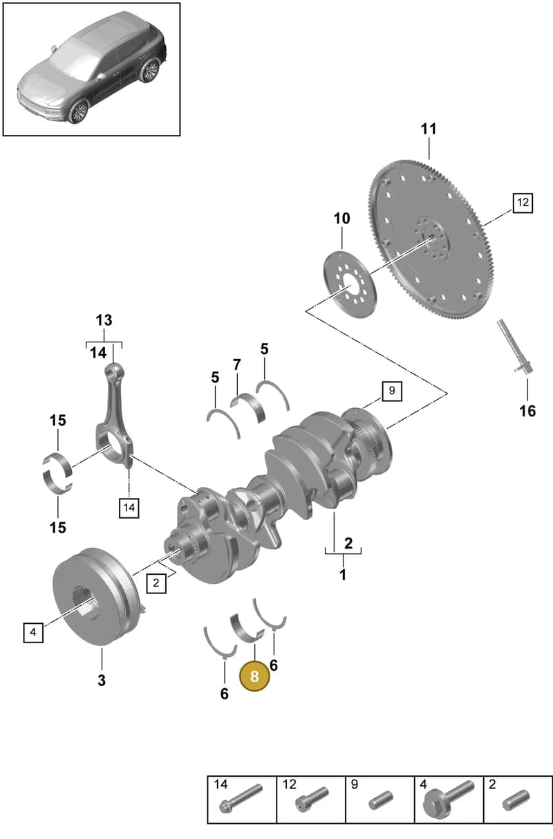 9A710559113 — Porsche Cayenne (2017-2023) diagram p51102000, position 8
