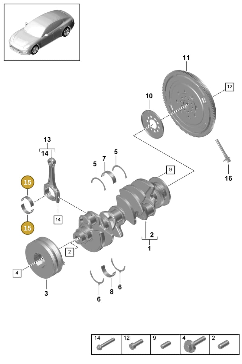 9A710570210 — Porsche Panamera (2016-2020) diagram p49102000, position 15