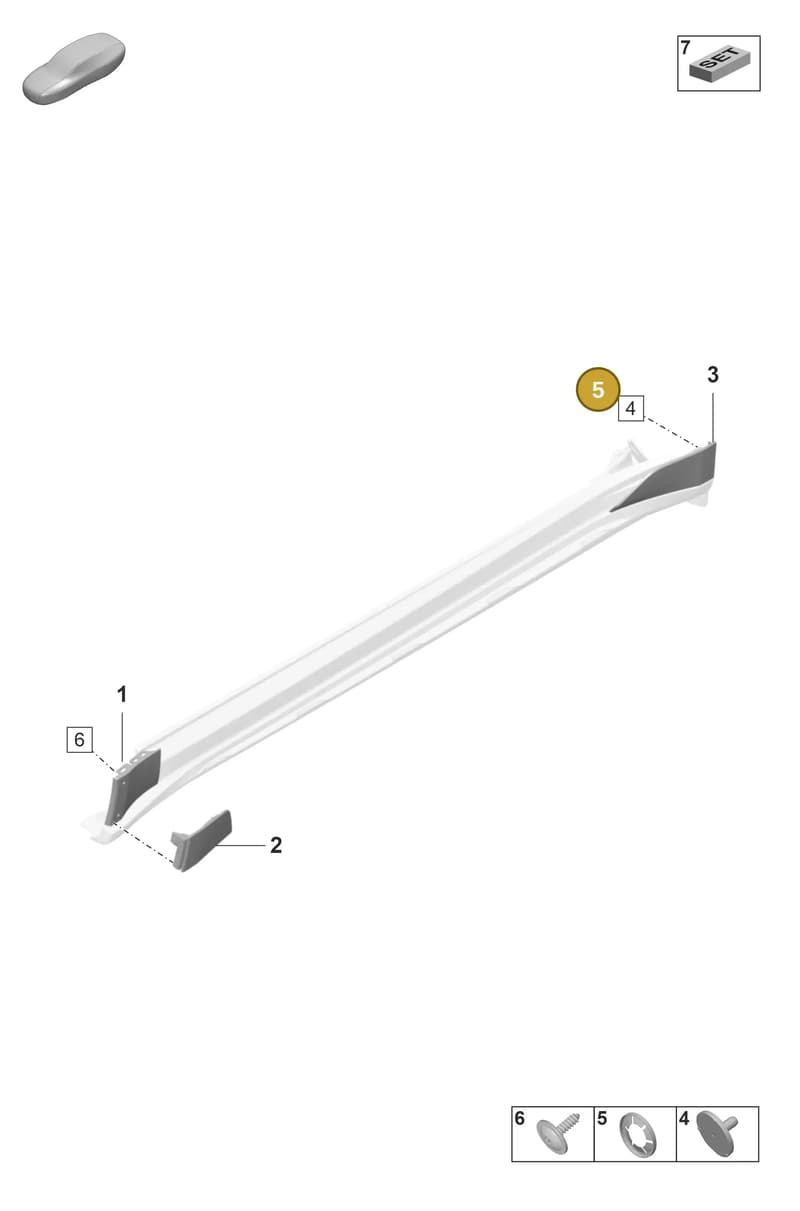 9A710730801 — Porsche Taycan Sport Turismo (2019-2024) diagram p56810400, position 5