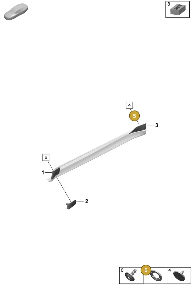 9A710730801 — Porsche Taycan Sport Turismo (2023-2025) diagram p64810400, position 5