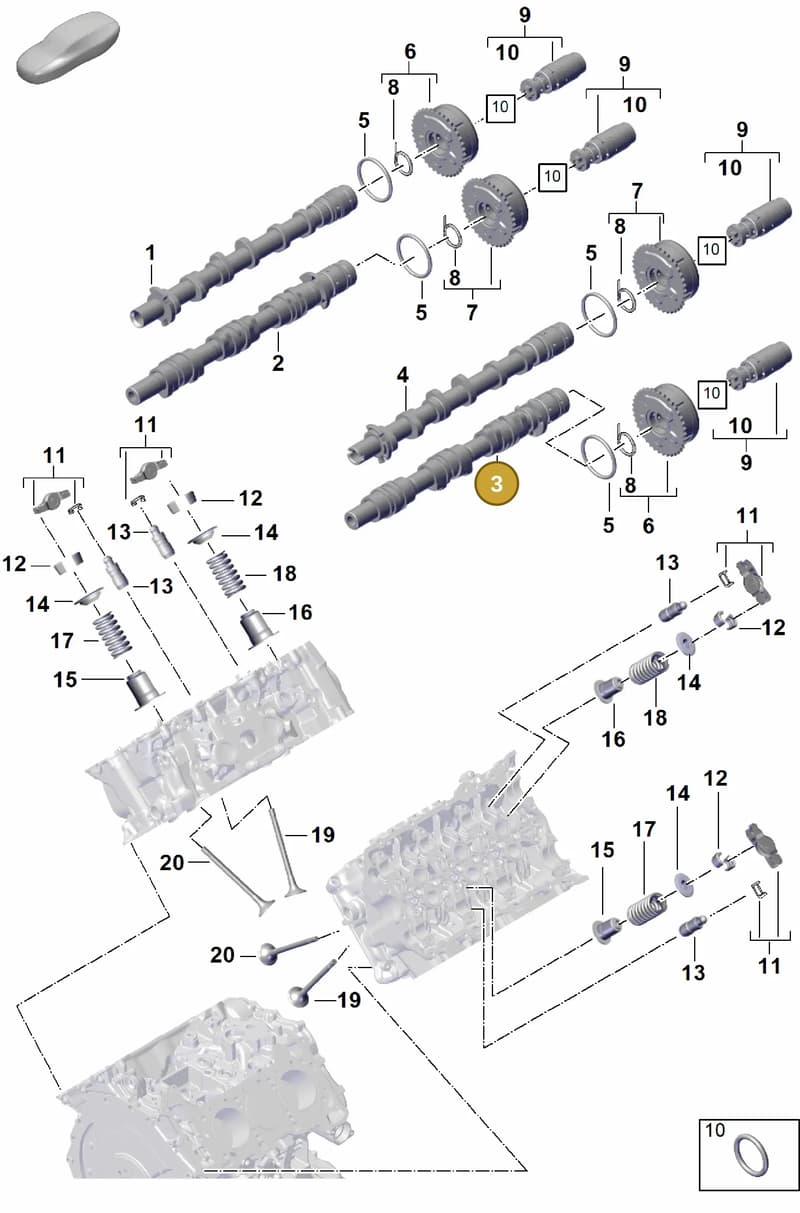 9A710900311 — Porsche Cayenne Coupe (2023-2023) diagram p60103110, position 3