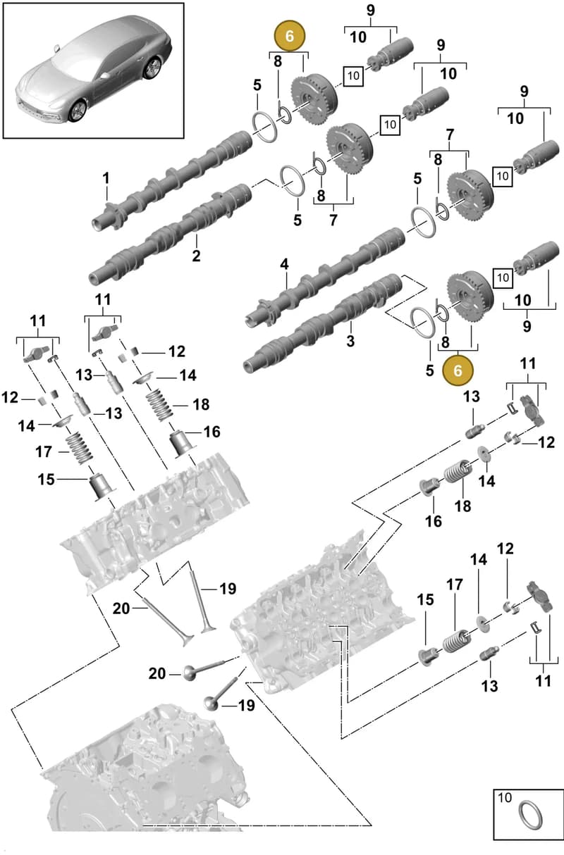 9A710911600 — Porsche Panamera (2016-2020) diagram p49103050, position 6
