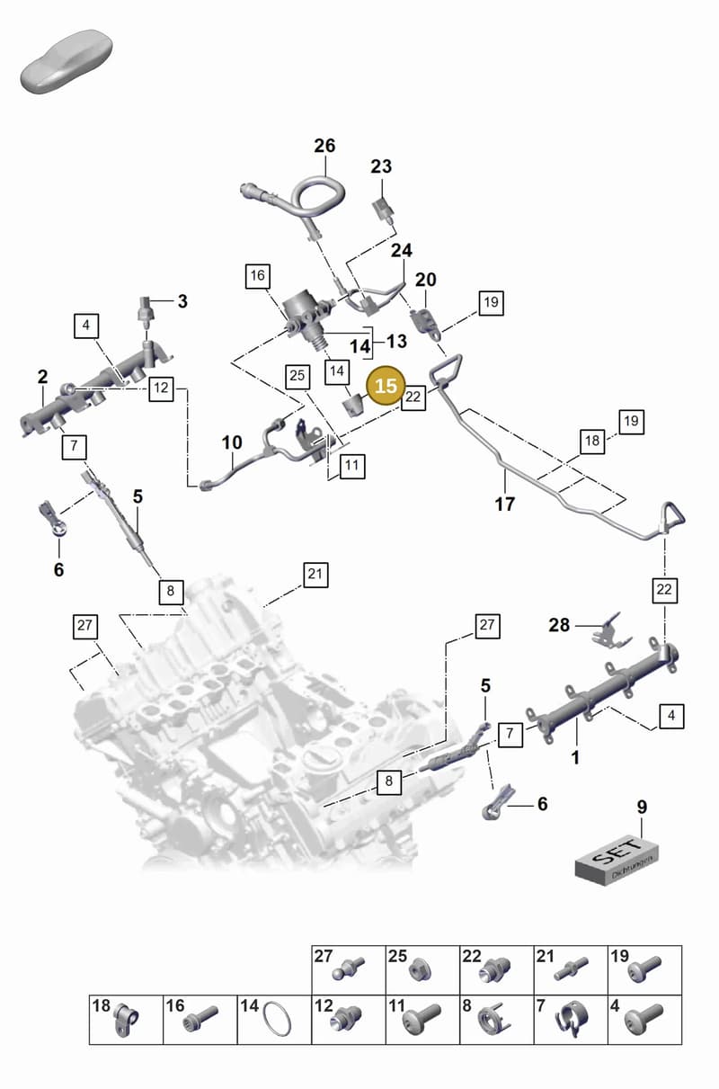 9A710931110 — Porsche Panamera (2023-2025) diagram p58107010, position 15