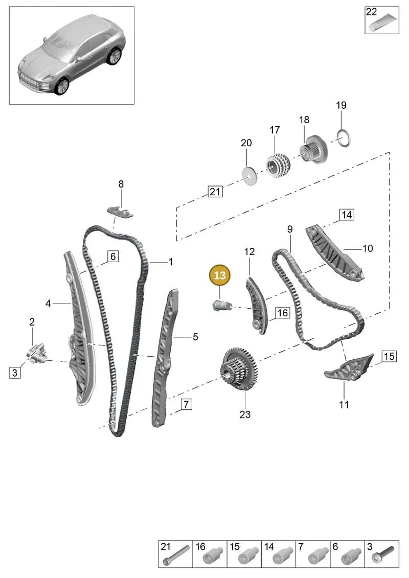 9A7109467 — Porsche Macan (2018-2022) diagram p52000100, position 13