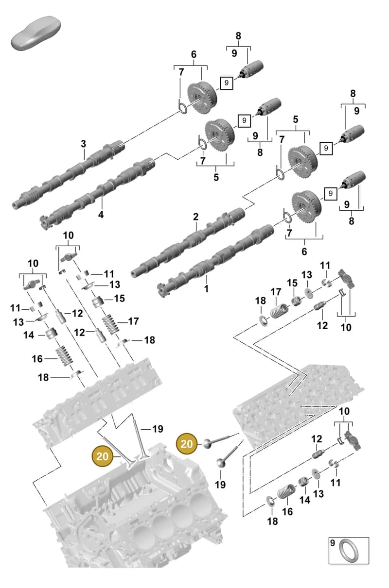 9A710961100 — Porsche Panamera (2020-2023) diagram p58103200, position 20