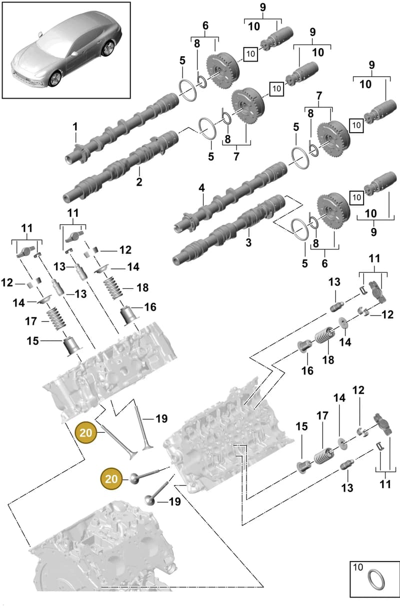 9A710961111 — Porsche Panamera (2016-2020) diagram p49103050, position 20