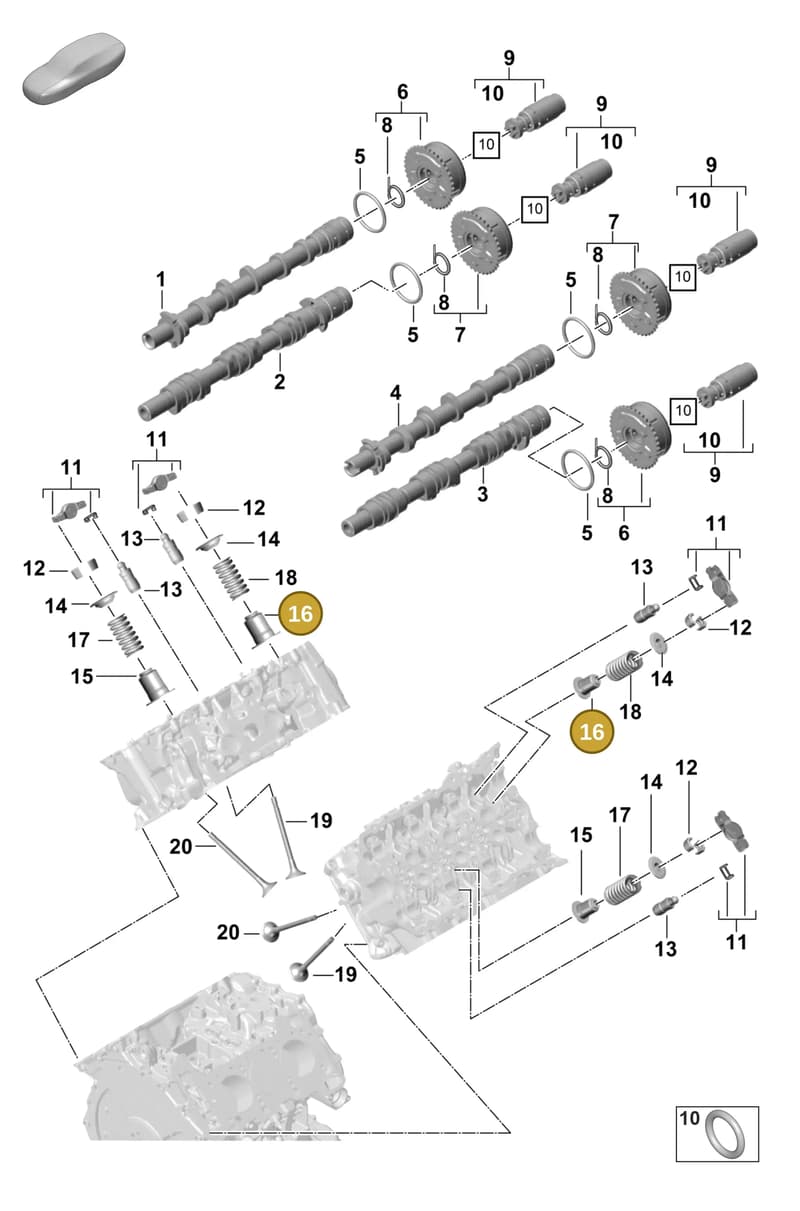 9A710967510 — Porsche Panamera (2023-2025) diagram p58103210, position 16
