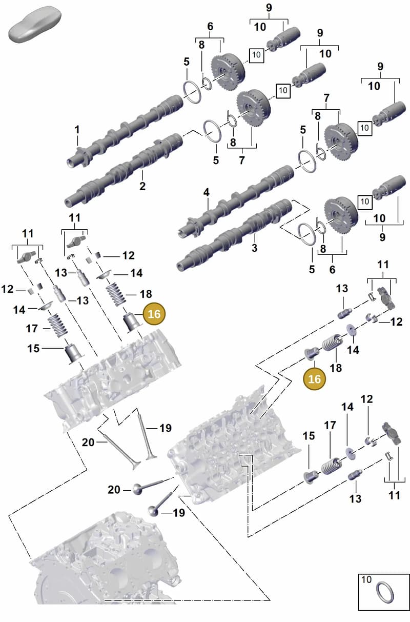 9A710967510 — Porsche Cayenne Coupe (2023-2023) diagram p60103110, position 16