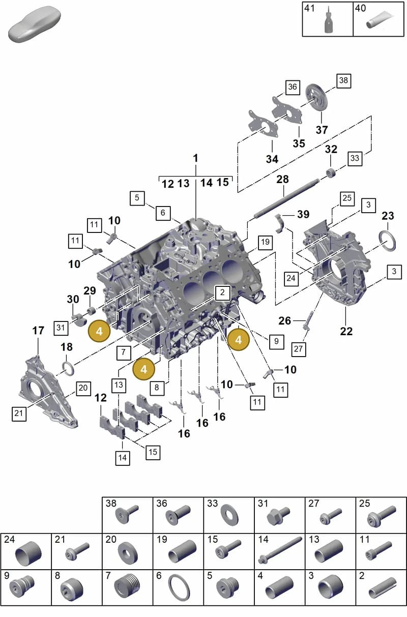 9A711514300 — Porsche Cayenne Coupe (2023-2023) diagram p60101110, position 4