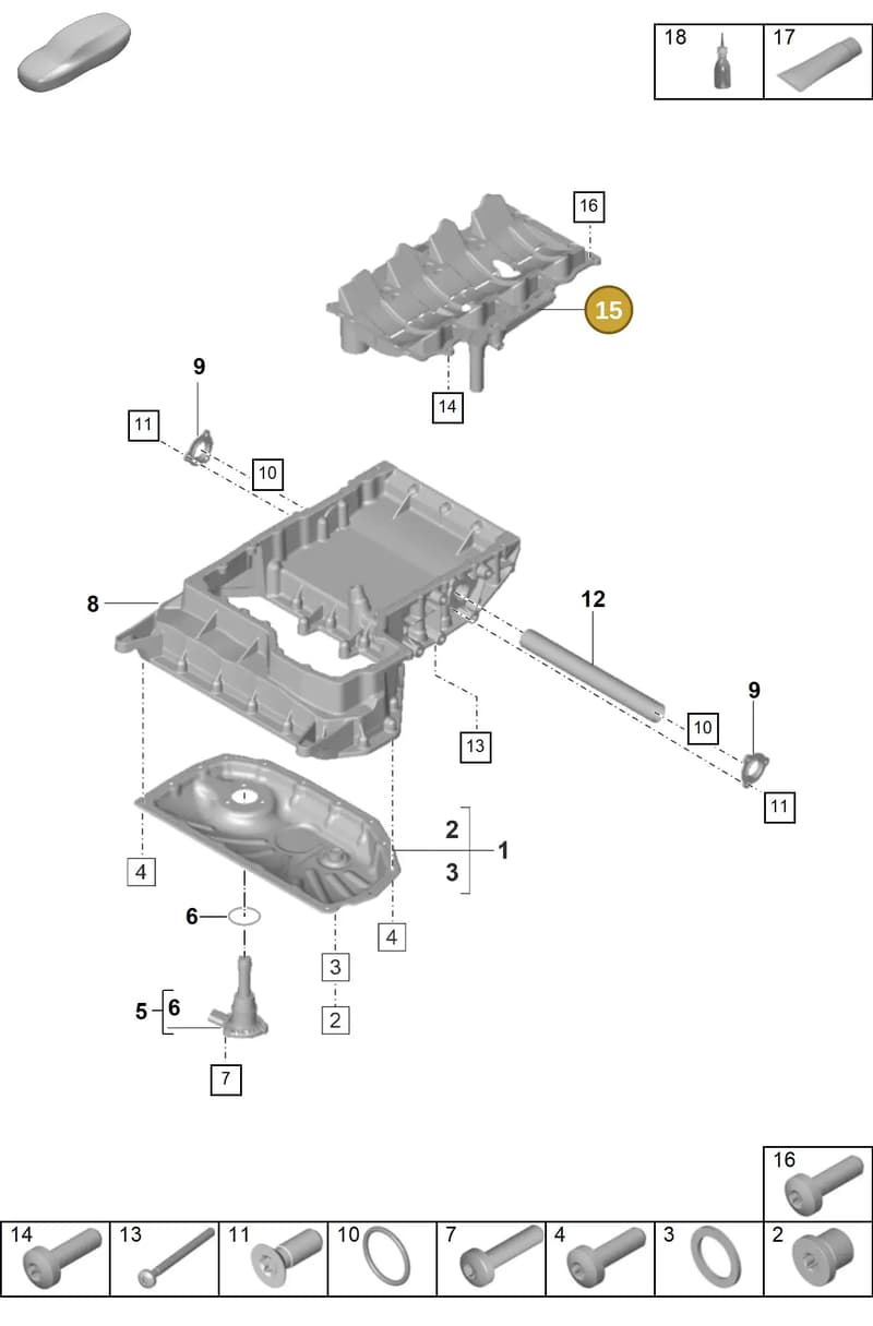 9A711528900 — Porsche Panamera (2023-2025) diagram p58104100, position 15