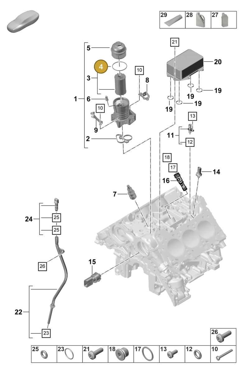 9A711533100 — Porsche Panamera (2023-2025) diagram p58104210, position 4