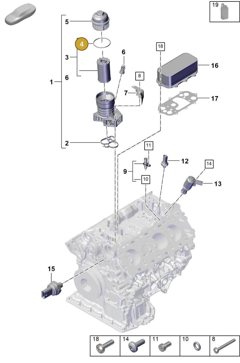 9A711533100 — Porsche Cayenne Coupe (2023-2023) diagram p60104230, position 4
