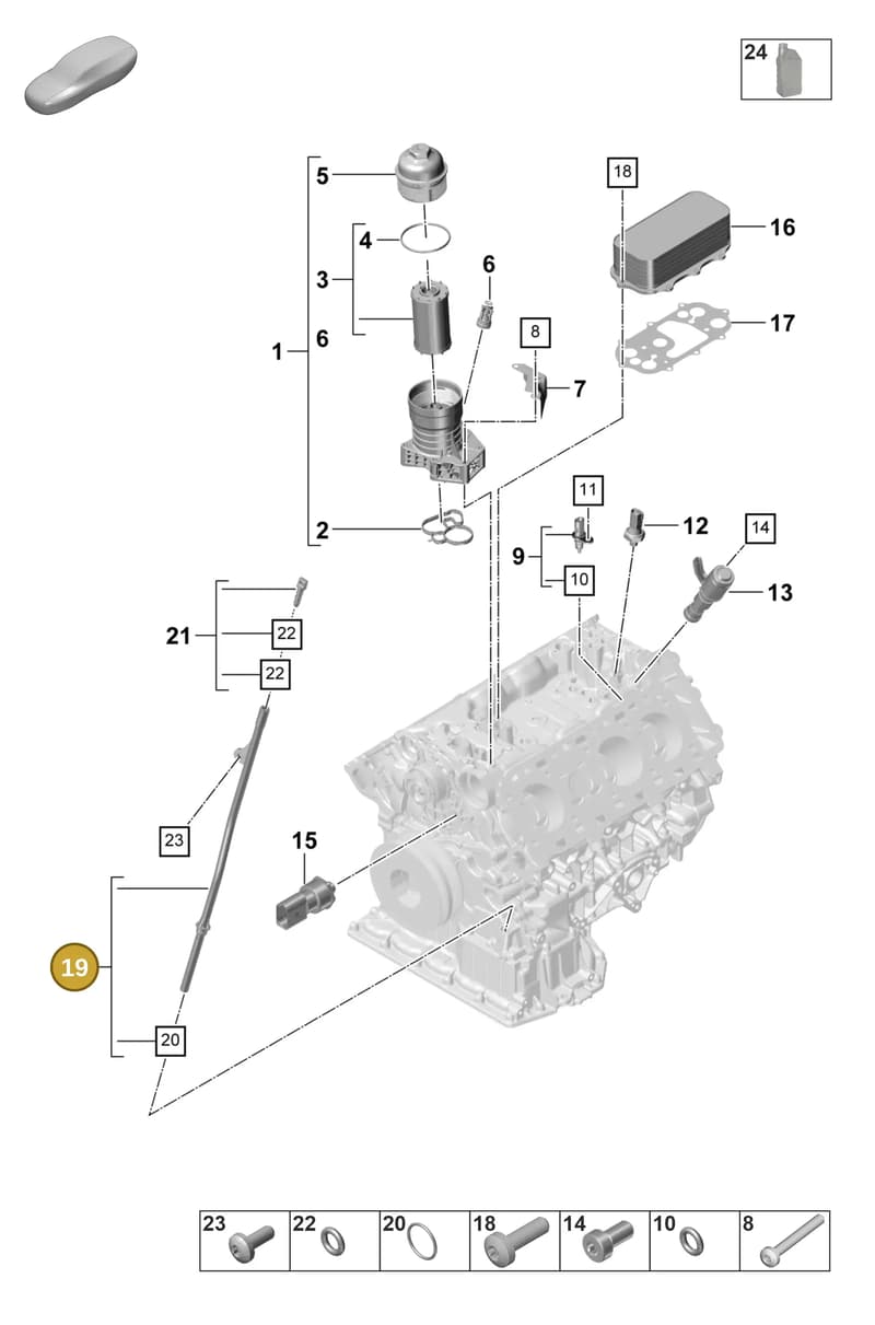 9A711560902 — Porsche Panamera (2020-2023) diagram p58104200, position 19
