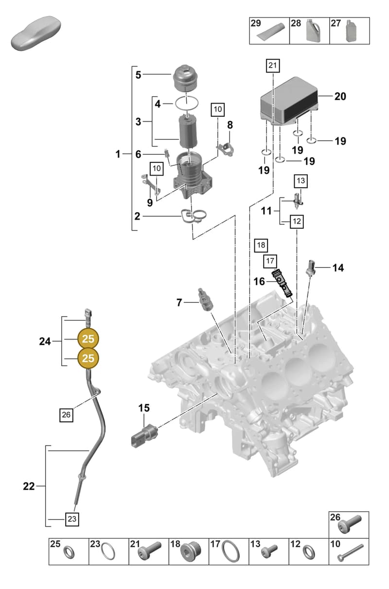 9A711575700 — Porsche Panamera (2023-2025) diagram p58104210, position 25