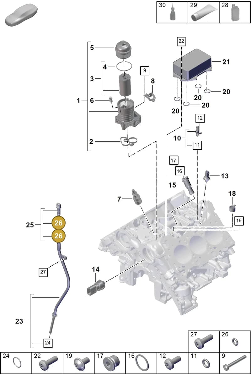 9A711575700 — Porsche Cayenne Coupe (2023-2023) diagram p60104210, position 26