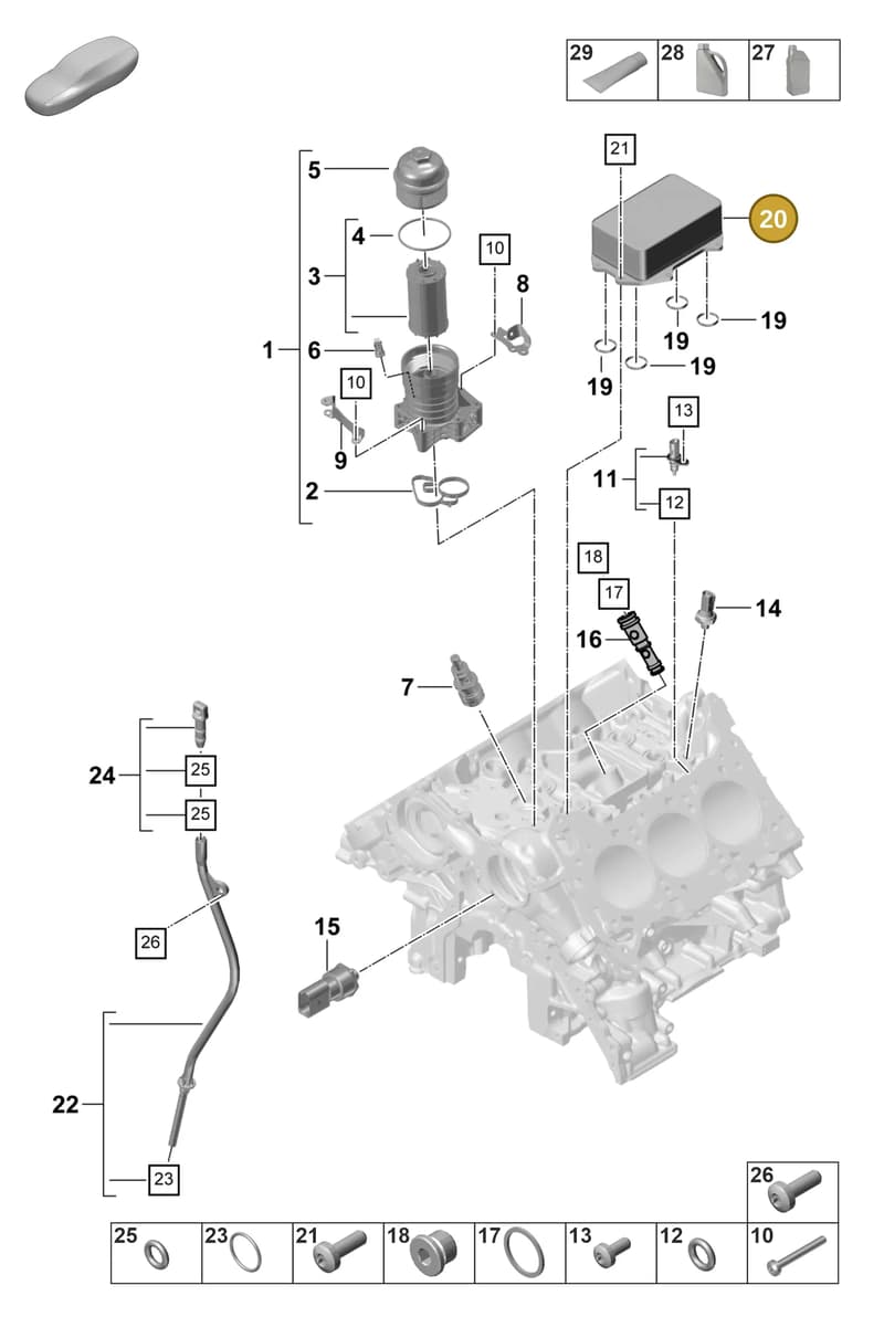 9A711701510 — Porsche Panamera (2023-2025) diagram p58104210, position 20