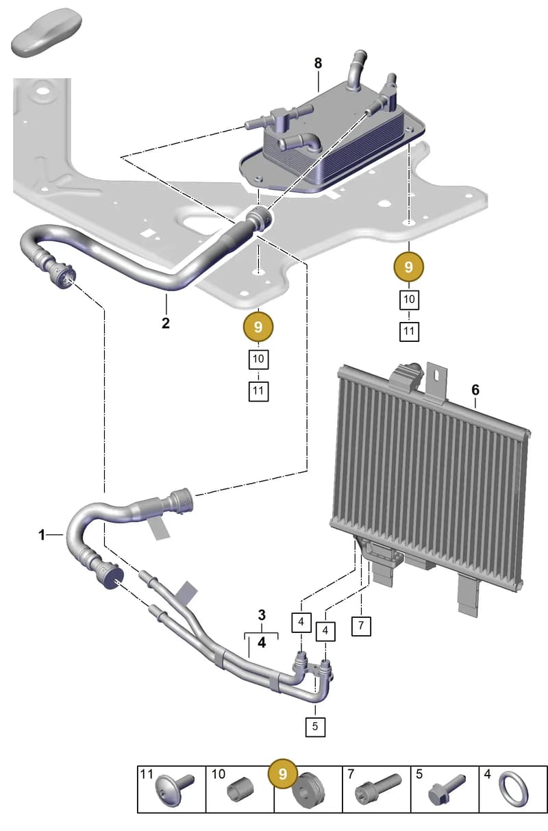 9A711725701 — Porsche Panamera (2023-2025) diagram p62360050, position 9