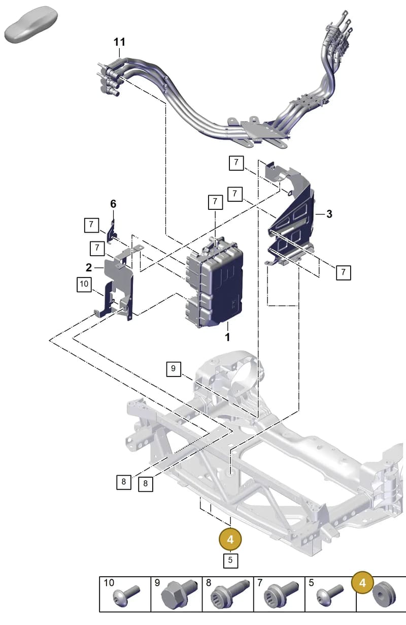 9A711725701 — Porsche Panamera (2023-2025) diagram p62251100, position 4