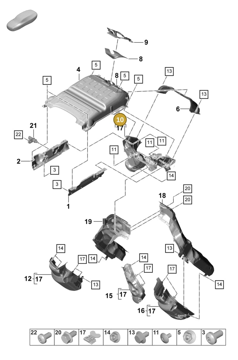 9A7119213A — Porsche Panamera (2020-2023) diagram p58202450, position 10
