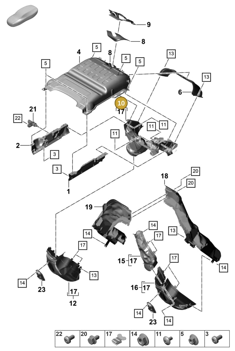9A7119213A — Porsche Panamera (2020-2023) diagram p58202400, position 10