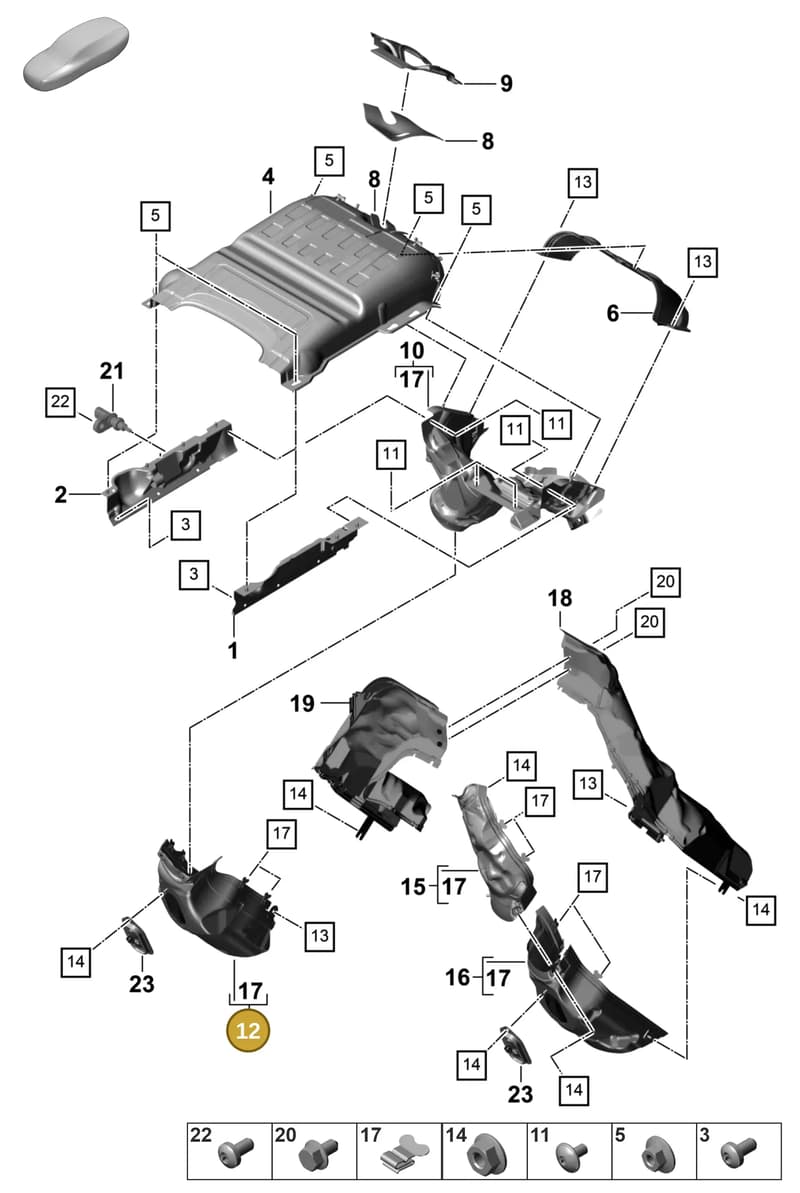 9A7119213B — Porsche Panamera (2020-2023) diagram p58202400, position 12