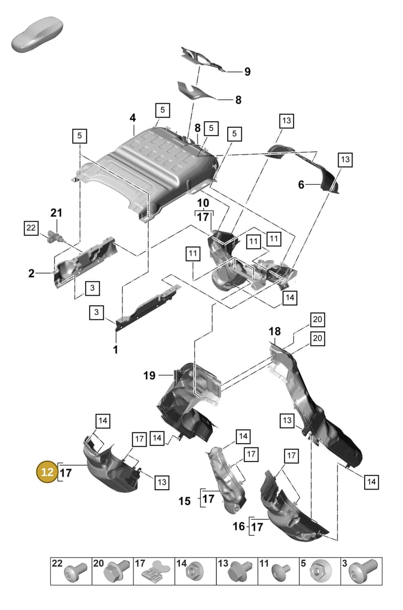 9A7119213C — Porsche Panamera (2020-2023) diagram p58202450, position 12