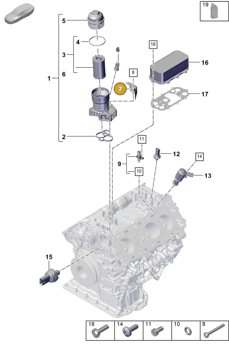 9A711927500 — Porsche Cayenne Coupe (2023-2023) diagram p60104230, position 7