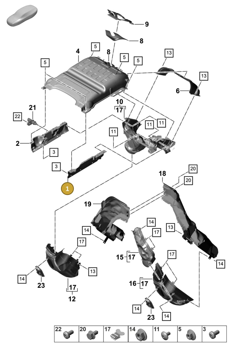 9A711936304 — Porsche Panamera (2020-2023) diagram p58202400, position 1