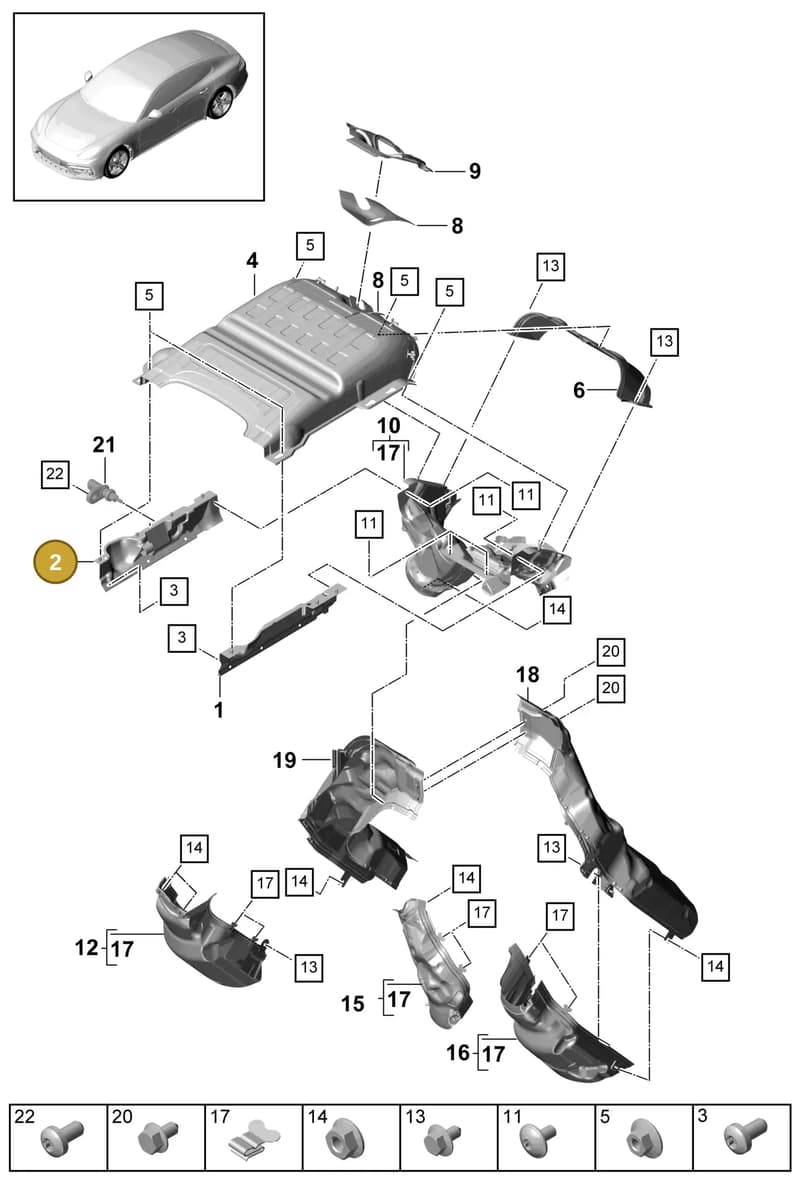 9A711936404 — Porsche Panamera (2016-2020) diagram p49202097, position 2