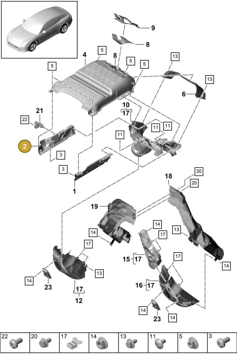 9A711936404 — Porsche Panamera (2016-2020) diagram p49202200, position 2