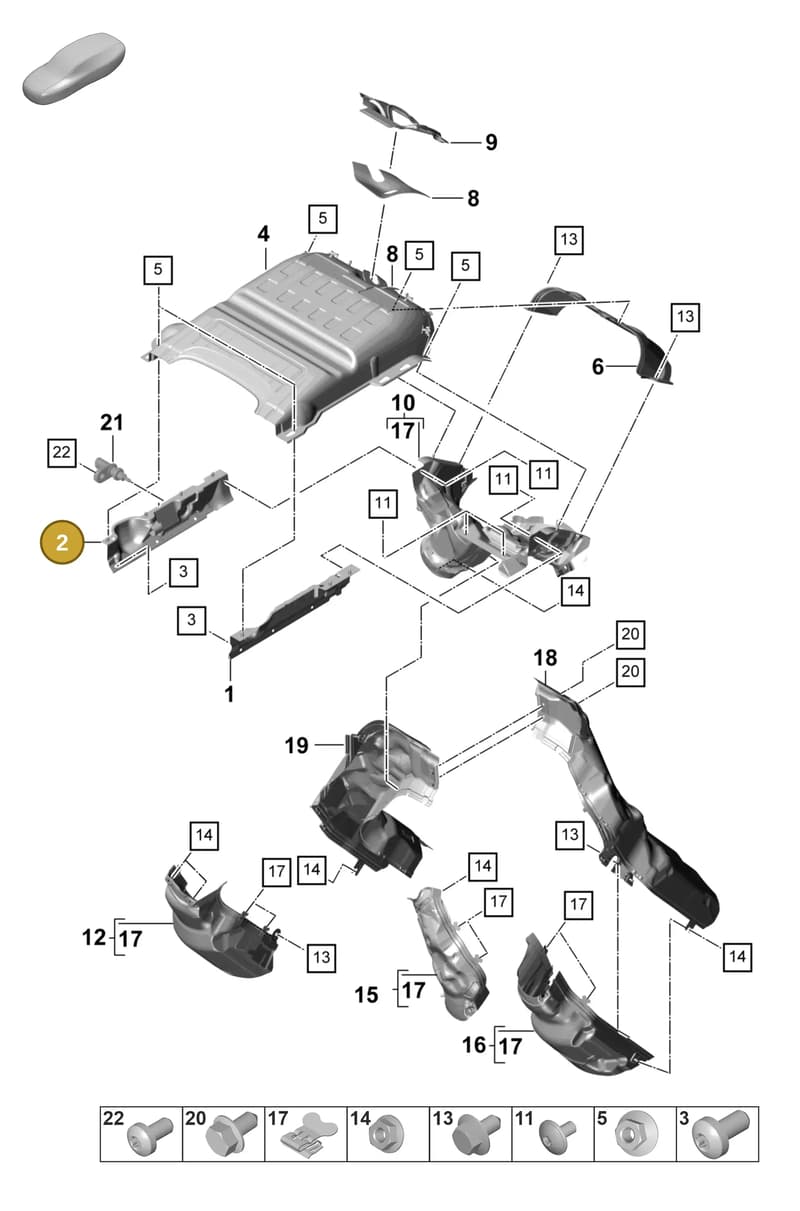 9A711936404 — Porsche Panamera (2020-2023) diagram p58202450, position 2