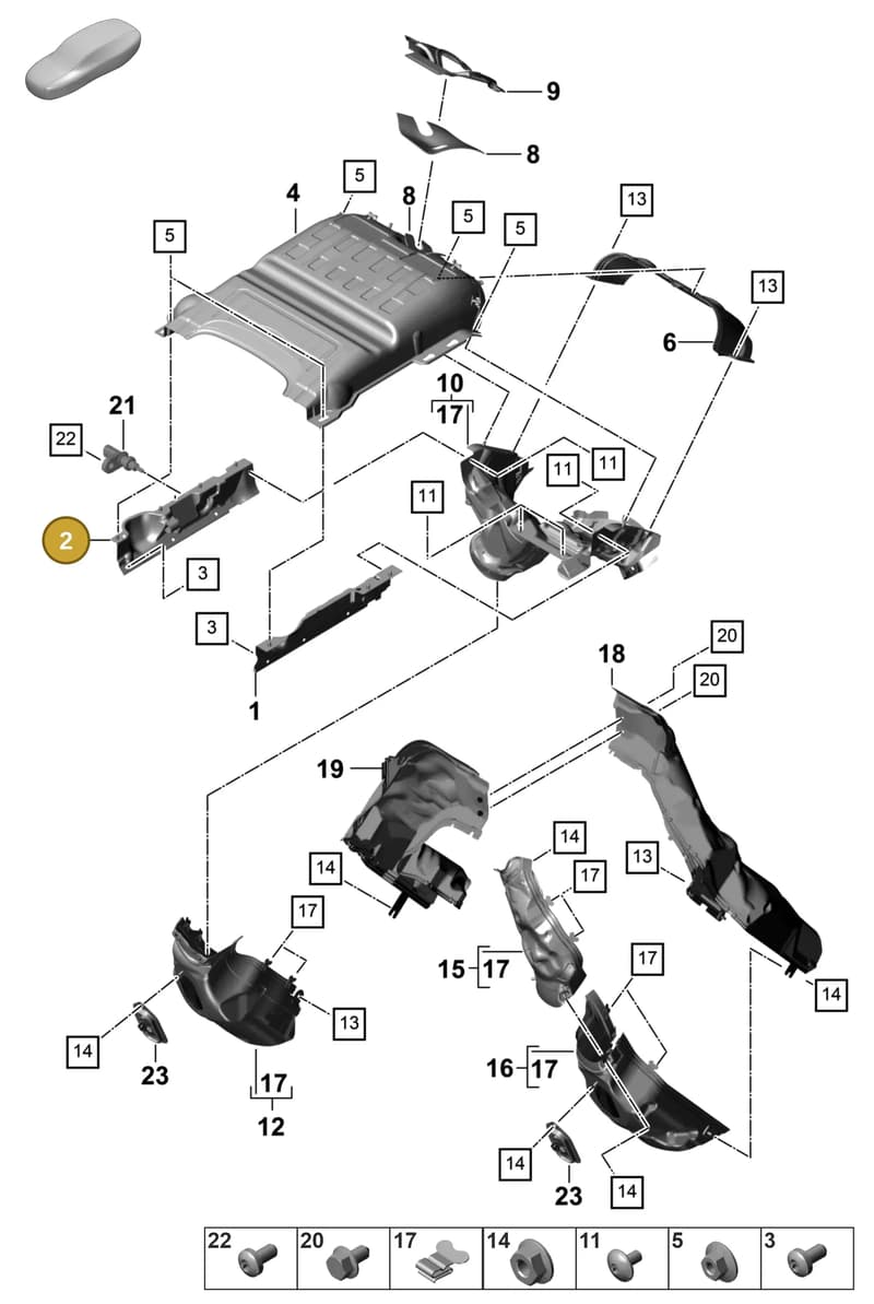 9A711936404 — Porsche Panamera (2020-2023) diagram p58202400, position 2