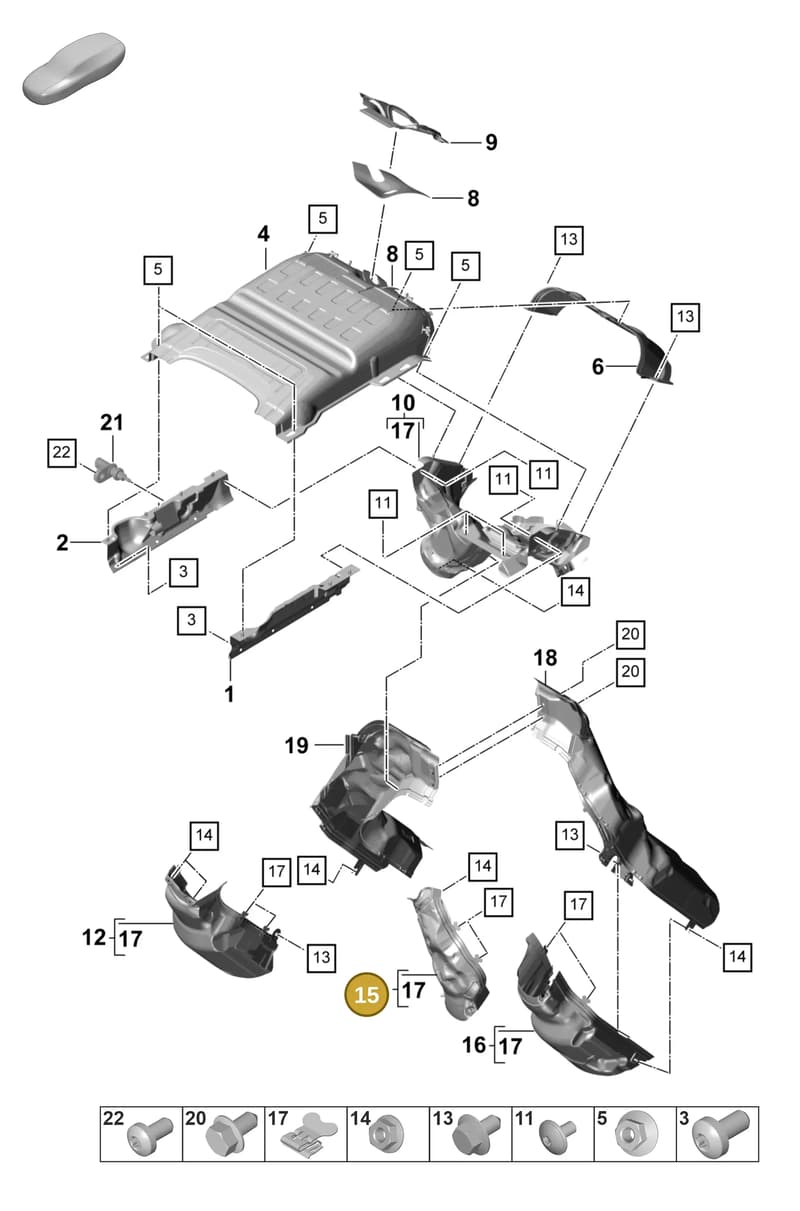 9A7119364C — Porsche Panamera (2020-2023) diagram p58202450, position 15
