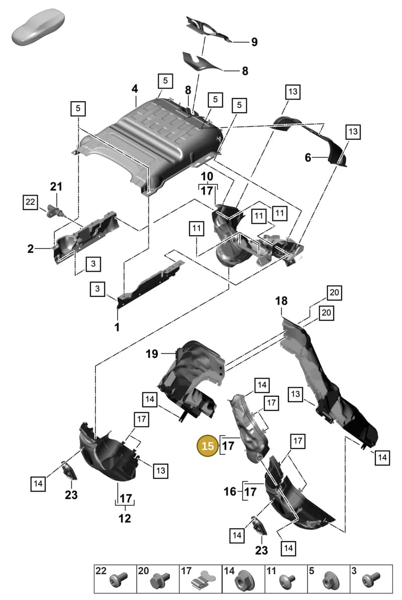 9A7119364C — Porsche Panamera (2020-2023) diagram p58202400, position 15