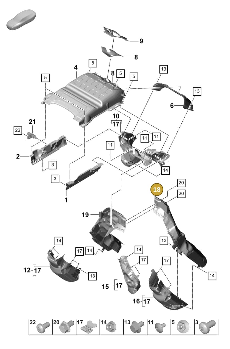 9A7119364H — Porsche Panamera (2020-2023) diagram p58202450, position 18