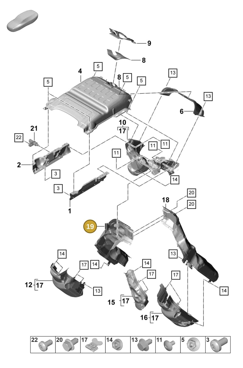 9A7119364J — Porsche Panamera (2020-2023) diagram p58202450, position 19