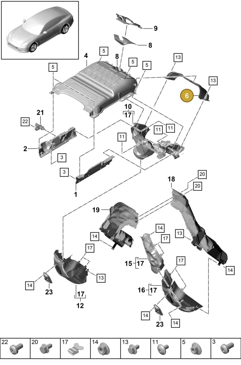 9A711936802 — Porsche Panamera (2016-2020) diagram p49202200, position 6