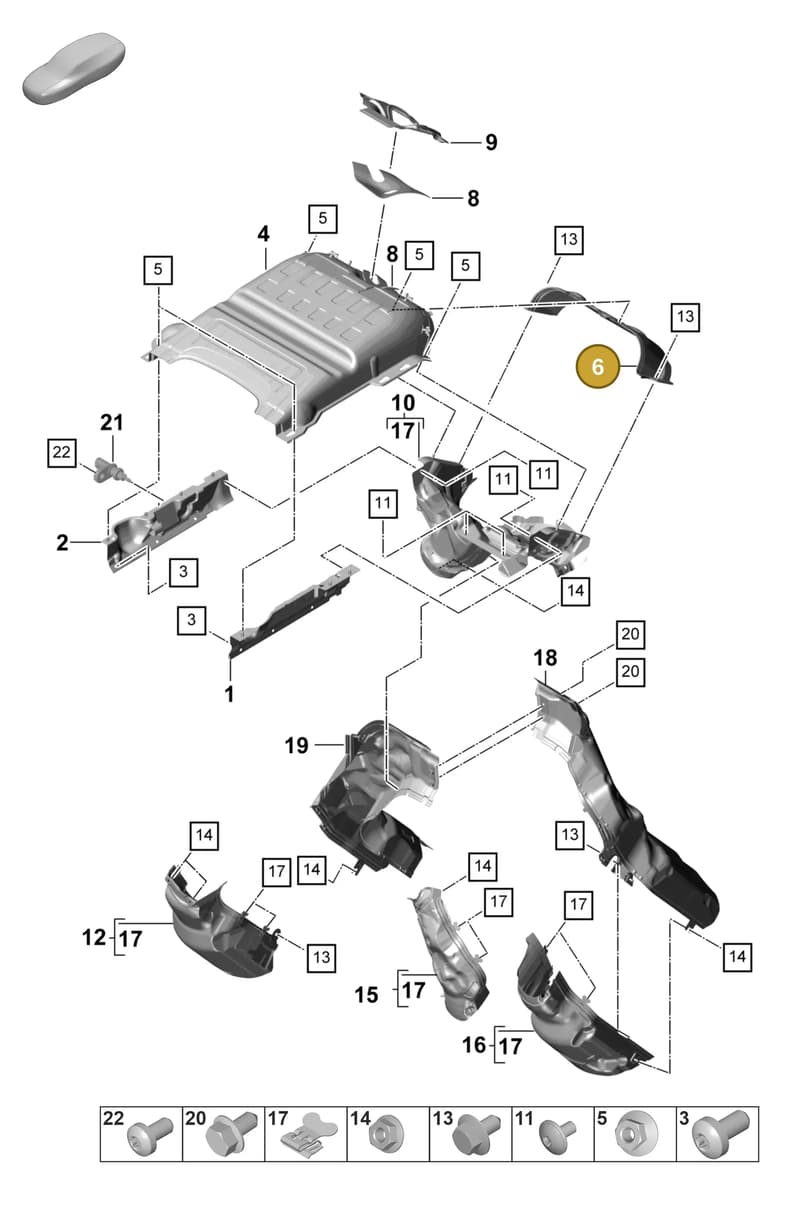 9A7119368A — Porsche Panamera (2020-2023) diagram p58202450, position 6