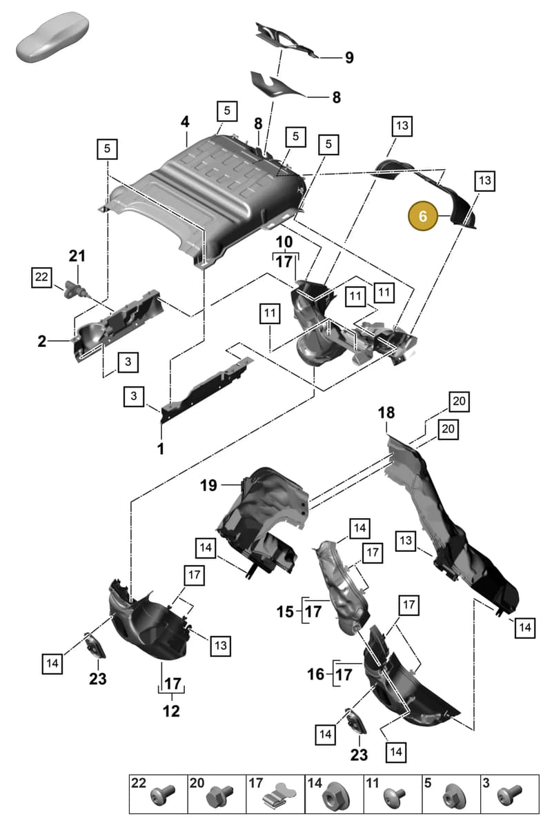 9A7119368A — Porsche Panamera (2020-2023) diagram p58202400, position 6