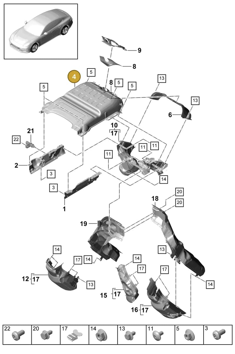 9A7119369C — Porsche Panamera (2016-2020) diagram p49202097, position 4