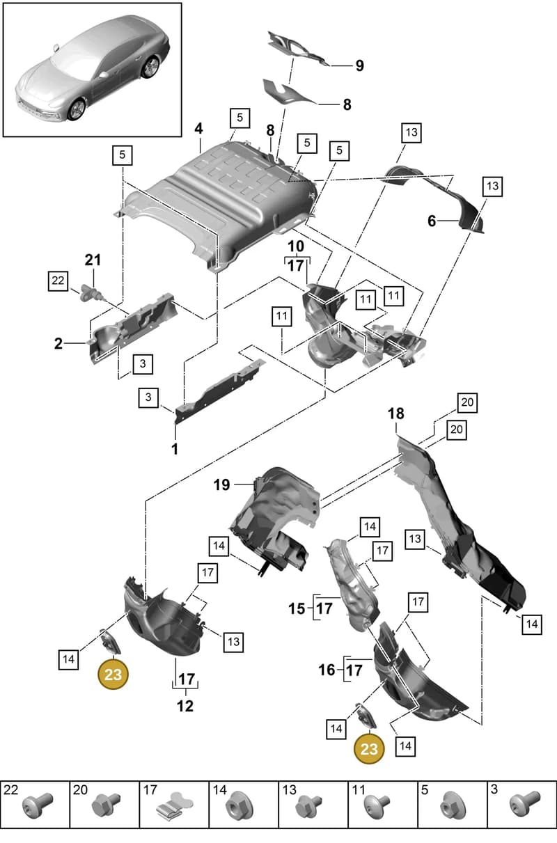 9A7119535 — Porsche Panamera (2016-2020) diagram p49202200, position 23