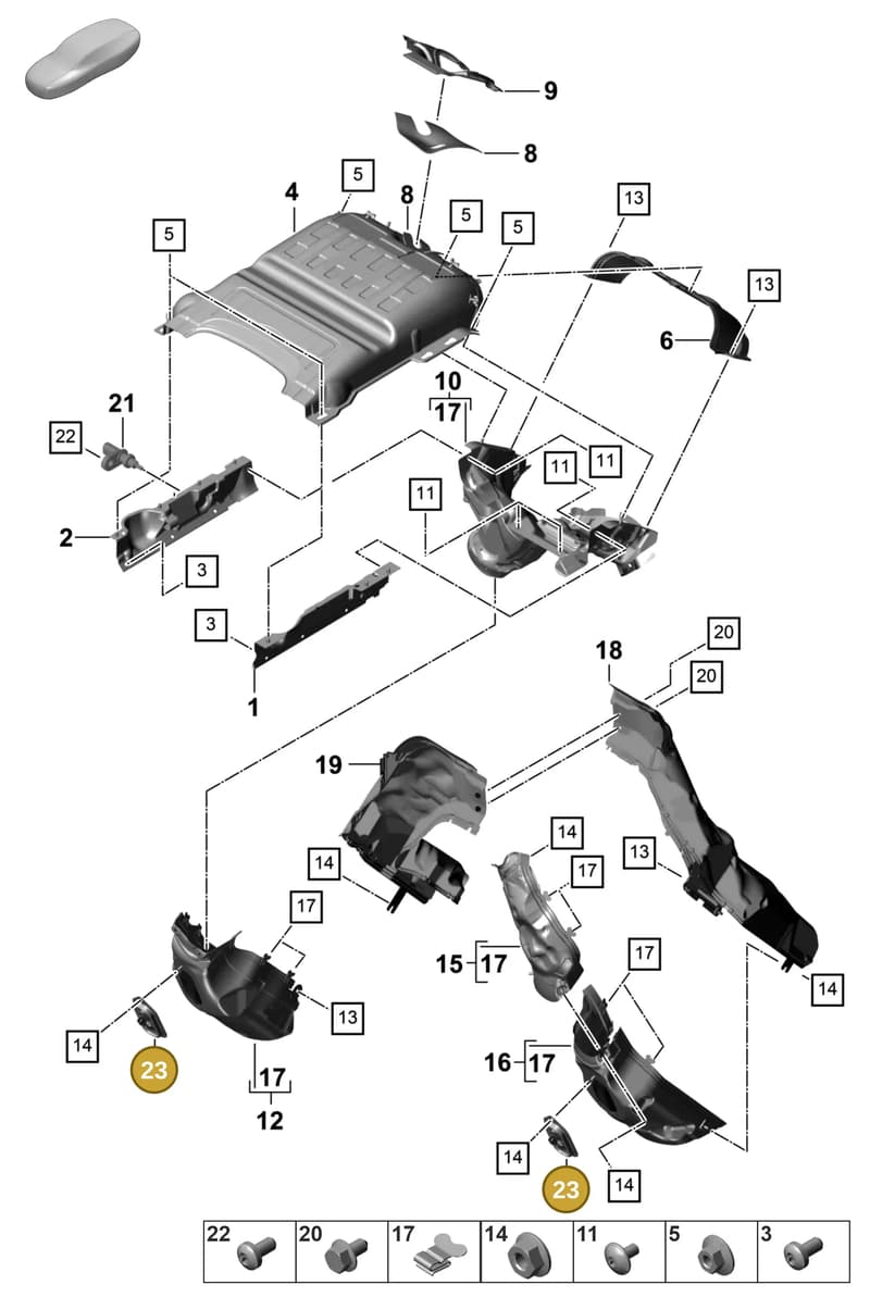 9A7119535 — Porsche Panamera (2020-2023) diagram p58202400, position 23