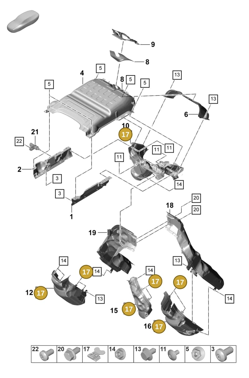 9A711964300 — Porsche Panamera (2020-2023) diagram p58202450, position 17
