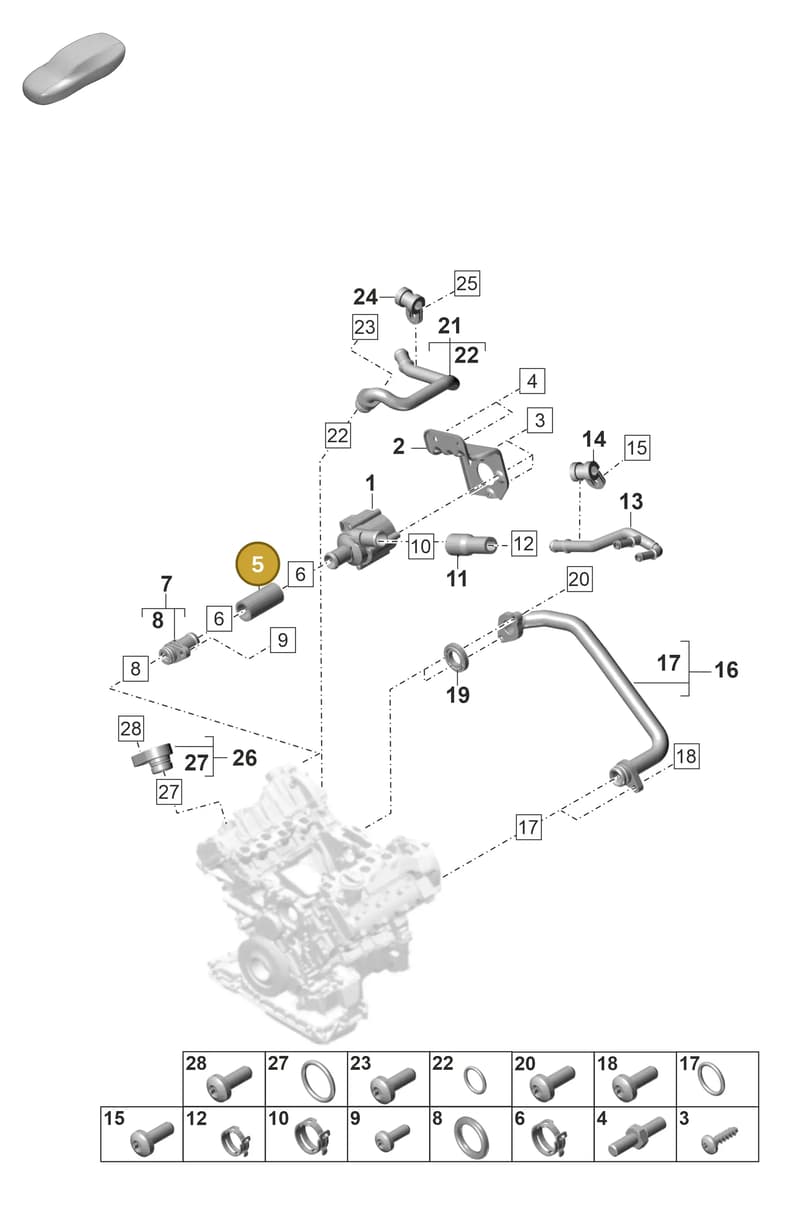 9A712105210 — Porsche Panamera (2023-2025) diagram p58105110, position 5