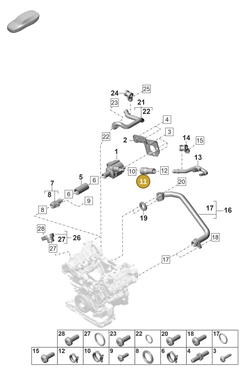 9A712105410 — Porsche Panamera (2023-2025) diagram p58105110, position 11